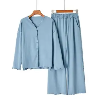 Šiltas sleepwear nustatyti naują rudens ir žiemos pižamos moterims, medvilnės, aksomo ponios pižama prarasti atsitiktinis namų drabužius 