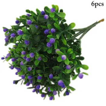 6Pcs/Set Tikroviška Dirbtinių Gėlių Filialas Imitavimo Įrenginių Mini Plastikinių Gėlių Dirbtiniais Gėlės, Vestuvių Puošimas Fotografijos Prop
