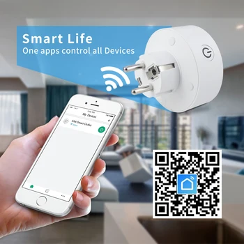 NAUJAS 10A Europos Standarto Wifi Smart Plug Lizdas Nuotolinio Valdymo Su Įrašymo Galios Funkcija, Balso Kontrolės dropshipping Karšto