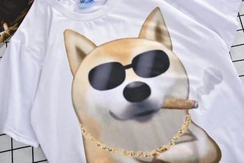 Ponas 1991INC Hip-Hop 3D marškinėliai Juokinga Spausdinti Rūkymas Šuo Vasaros Unisex marškinėliai Moterims Vyrai Viršūnes Tees Camisetas Hombre Plius Dydis 3XL