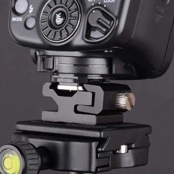 Universalus Dvigubas Pabaigos Šviesos Stovo Laikiklį Flash Bracket Mount Trikojo su 2 kontaktinės jungties Adapteris Varžtai Digital SLR Camera NAUJAS