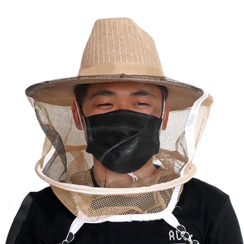 1pcs Bitininkystės Skrybėlę Kovos su Bičių Skrybėlę Apsauginį tinklą Apsauginius Prekių Apsaugos Kaubojus Bitininkystės Įranga