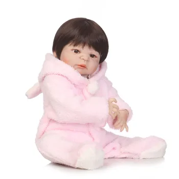 57CM Visas Silikono Atgimsta kūdikių lėlės bebe gyvas berniukas/mergaitė žavinga klasikinis rankų darbo ryškus Kalėdos gimtadienio dovana bonecas žaislas