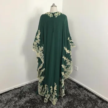 Appliques arabų Kaftan Vakaro Suknelės arabų Abaja Dubajus Elegantiškas-Line Vakaro Suknelės Su ilgomis Rankovėmis Motina Oblubienicy