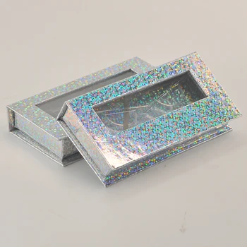 Didmeninė Netikrų Blakstienų Pakuotės Flash Sidabro Lauke Blakstienų Dėžutės Pakuotės Užsakymą Individualizuoti Logotipą, Mink Blakstienas Dirbtiniais Magnetinio Atveju