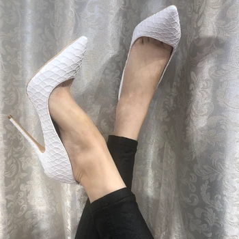 Nemokamas pristatymas moterų mados Dizaineris Nauja kelių spalvų spausdinta patentų punkte kojų aukšti kulniukai siurbliai batai Stiletto 33-43cm 12cm
