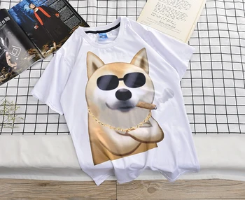 Ponas 1991INC Hip-Hop 3D marškinėliai Juokinga Spausdinti Rūkymas Šuo Vasaros Unisex marškinėliai Moterims Vyrai Viršūnes Tees Camisetas Hombre Plius Dydis 3XL