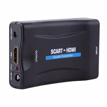 SCART HDMI-suderinama Vaizdo Keitiklis 1080P Vaizdo Garso Aukštos klasės Konverteris AV Signalo Adapteris Didelės raiškos TV Imtuvas