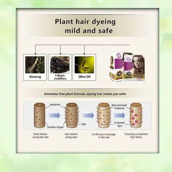 15mis Drėkinamasis plaukų dažų kremas 5vnt/daug Natūralių organinių laikinai Kavos plaukų dažai, šampūnas, moters, 5 Spalvų Hiar Šampūnas