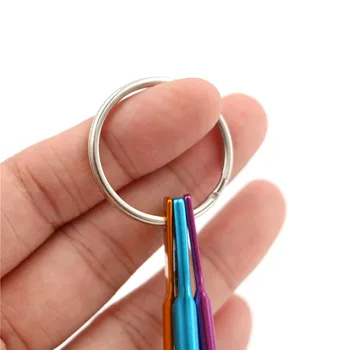6pcs/2set Naudinga Mados Mini Aliuminio Keychain puošybinės 