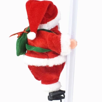 Automatiškai Santa Claus Elektros Laipiojimo Dvigubai Kopėčių Muzikos Ornamentu Žaislai Dropshipping