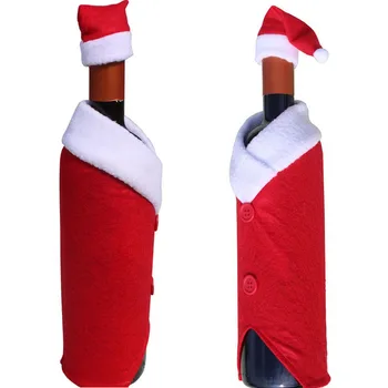 Kalėdų Raudonojo Vyno Butelio Dangtelį New Year ' s Produktų, Kalėdinis vakarėlis Apdailos Prekių 2018 Dovanos Naujųjų Metų Dekoro Namai