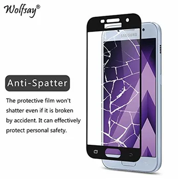 Stiklo Samsung Galaxy A5 2017 Screen Protector, Grūdintas Stiklas Samsung Galaxy A5 2017 Stiklo A520 Apsauginės Plėvelės Wolfsay