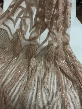 JIANXI.C-11634 siuvinėjimo tiulio, nėrinių audinys, karoliukai vestuvių suknelė aukščiausios kokybės Afrikos zawalcowany net nėrinių audinys