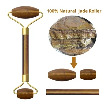 Natūralus Rožių Kvarco Jade Roller Massager Face Lift Priemonė, Ametistas Veido Masažas Roller Veido Massager Odos Kėlimo Jade Massager